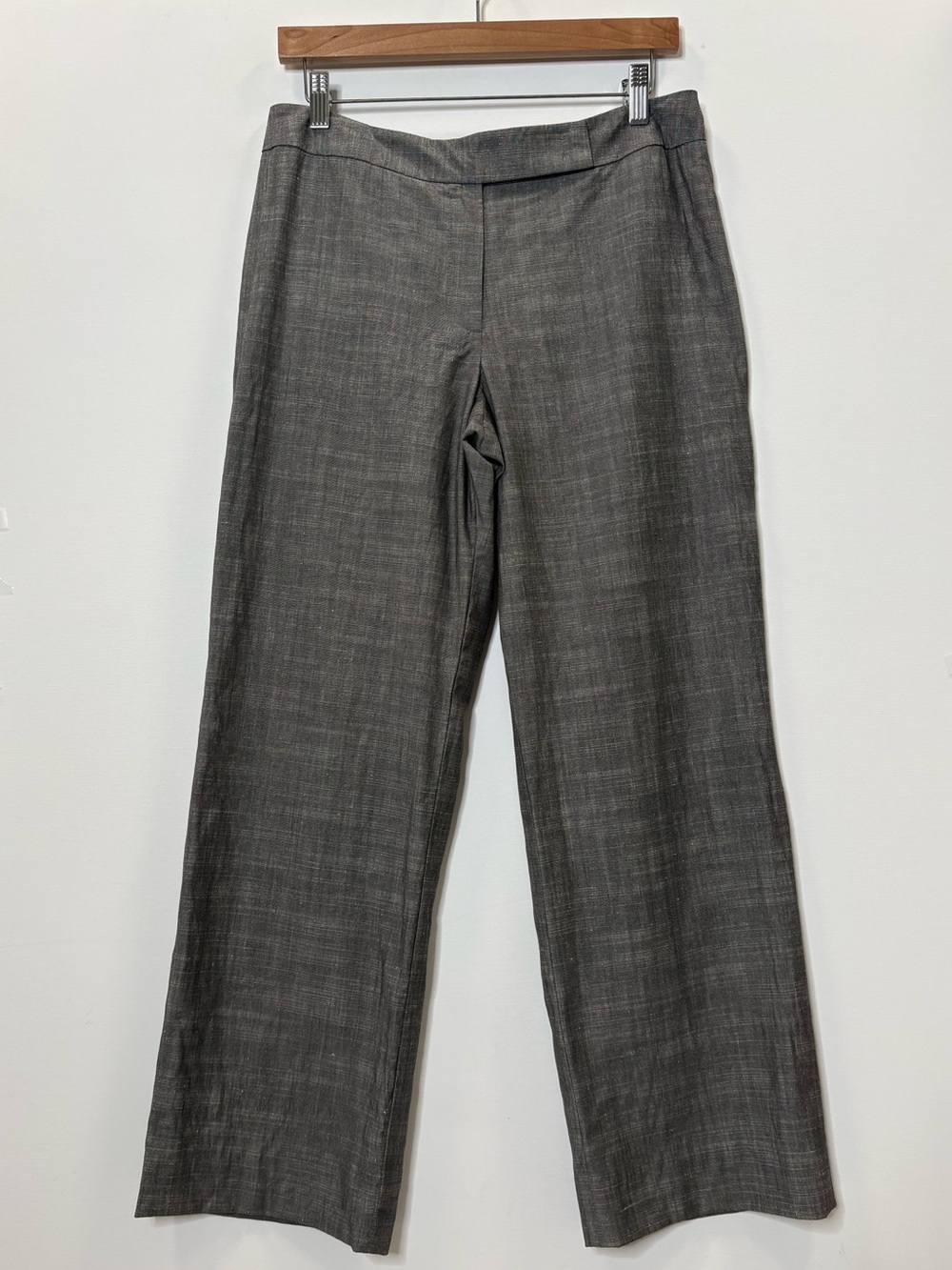 Escada Wool Silk Linen Blend Wide Leg Trouser Pant Size 38 US 8 Mid Rise Classic - Picture 3 of 13